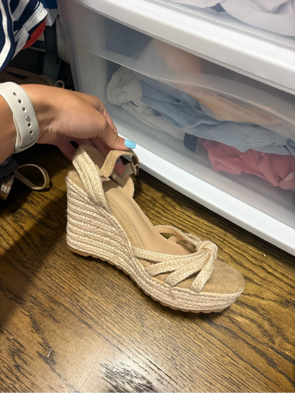Women’s Natural Espadrille Wedge Sandals